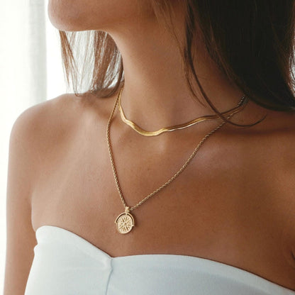 Golden Radiance Necklace Layered Set