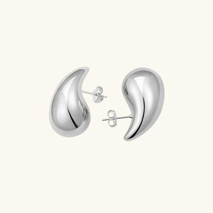 Lustrous Teardrop Stud Earrings