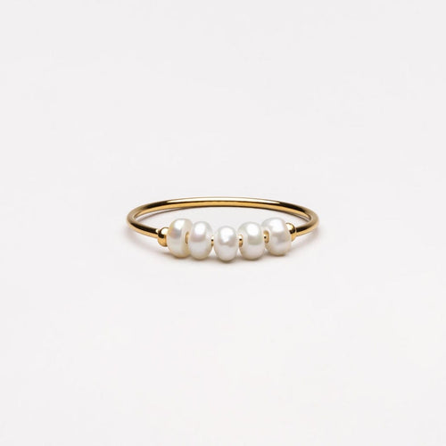 Dewdrop Five Pearl Statement Ring