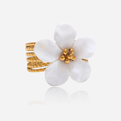 Moonflower Shell Ring