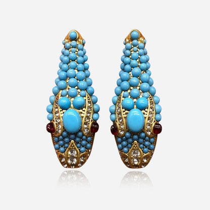 Nile Serpent Turquoise Earrings