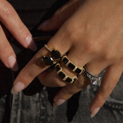 Noir Halo Band Ring