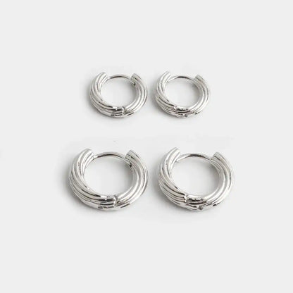 Stackable Hoop Earrings in Gold or Silver
