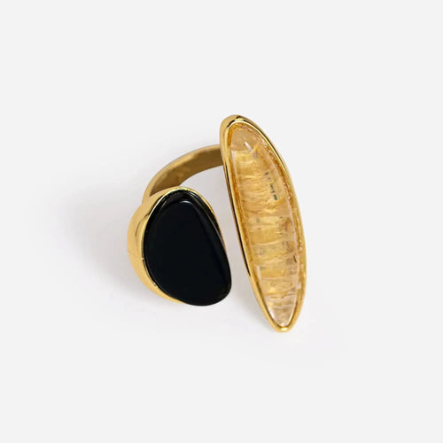 Octavia's Agate Vintage Open Ring