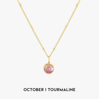 Luminous Circle Gemstone Necklace