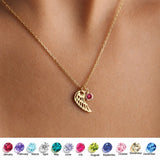 Guardian Angel Birthstone Necklace
