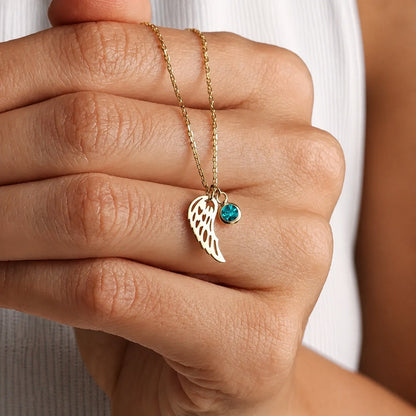 Guardian Angel Birthstone Necklace