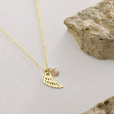 Guardian Angel Birthstone Necklace