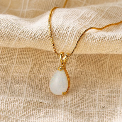 Radiant Opal Pendant Necklace