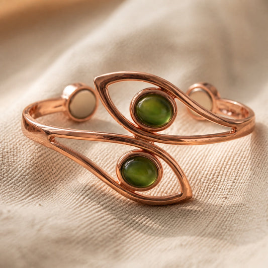 Iridescent Opal Copper Bracelet