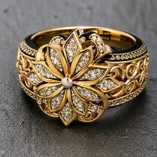 Gold Bloom Statement Ring