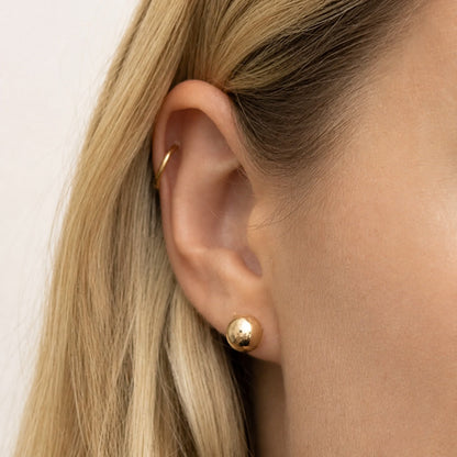 Polished Sphere Stud Earrings