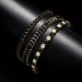 Onyx Crystal Bracelet Set