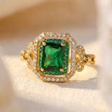 Elowira Starwynne Emerald Gold Ring