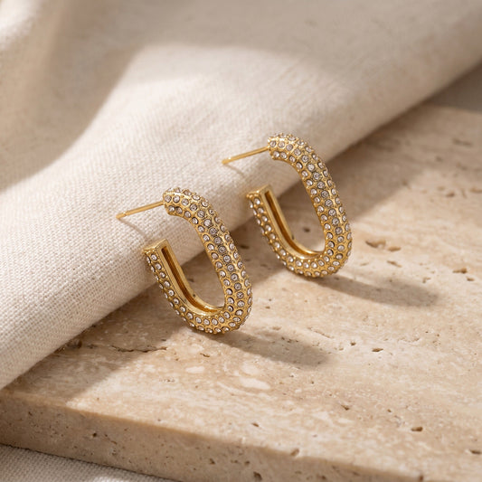Golden Brilliance Hoops