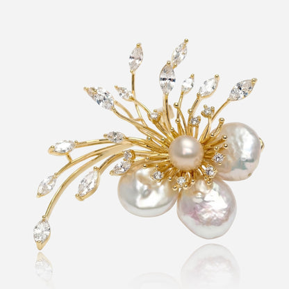 Pearl Starburst Brooch
