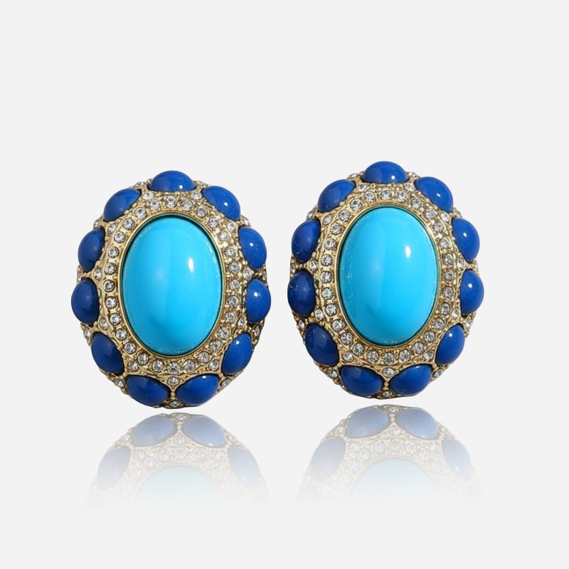Regal Halo Stud Earrings