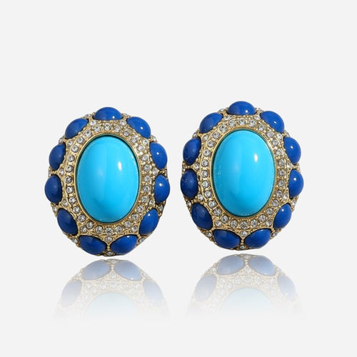 Regal Halo Stud Earrings