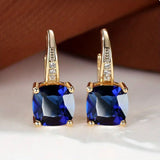 Sapphire Orbit Hoop Earrings