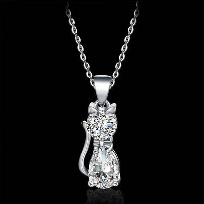 Cats Sterling Silver White Zirconium Set