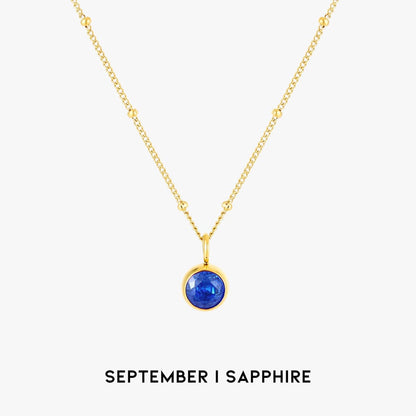Luminous Circle Gemstone Necklace