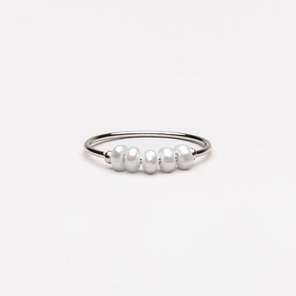 Dewdrop Five Pearl Statement Ring