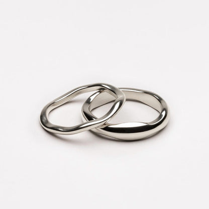 Twin Glow Stackable Ring Duo