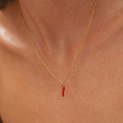 Radiant Red Chilli Pendant Necklace