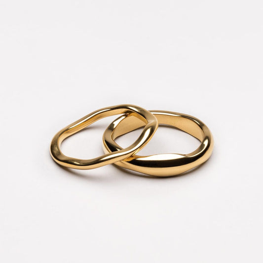 Twin Glow Stackable Ring Duo