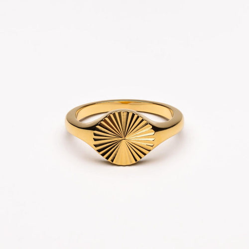 Sun Circle Ring in Gold or Silver