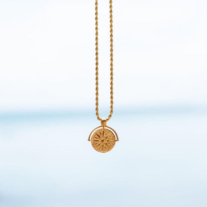 Sun Pendant Necklace in Silver or Gold
