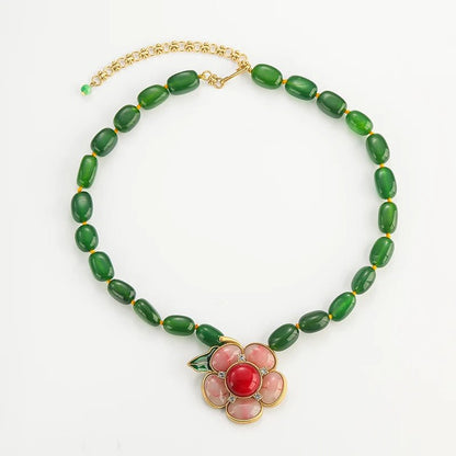 Verdant Bloom Vintage Necklace