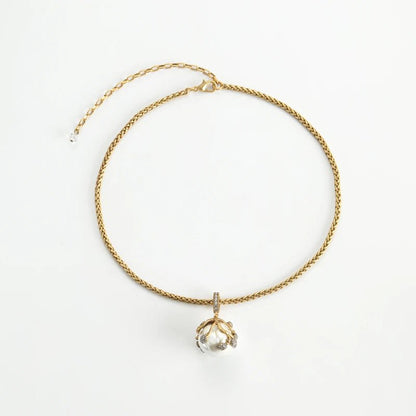 Wildflower Pearl Crown Necklace