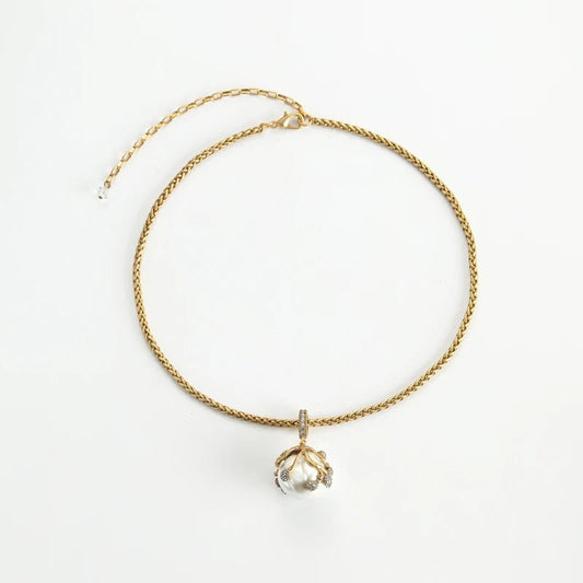 Wildflower Pearl Crown Necklace